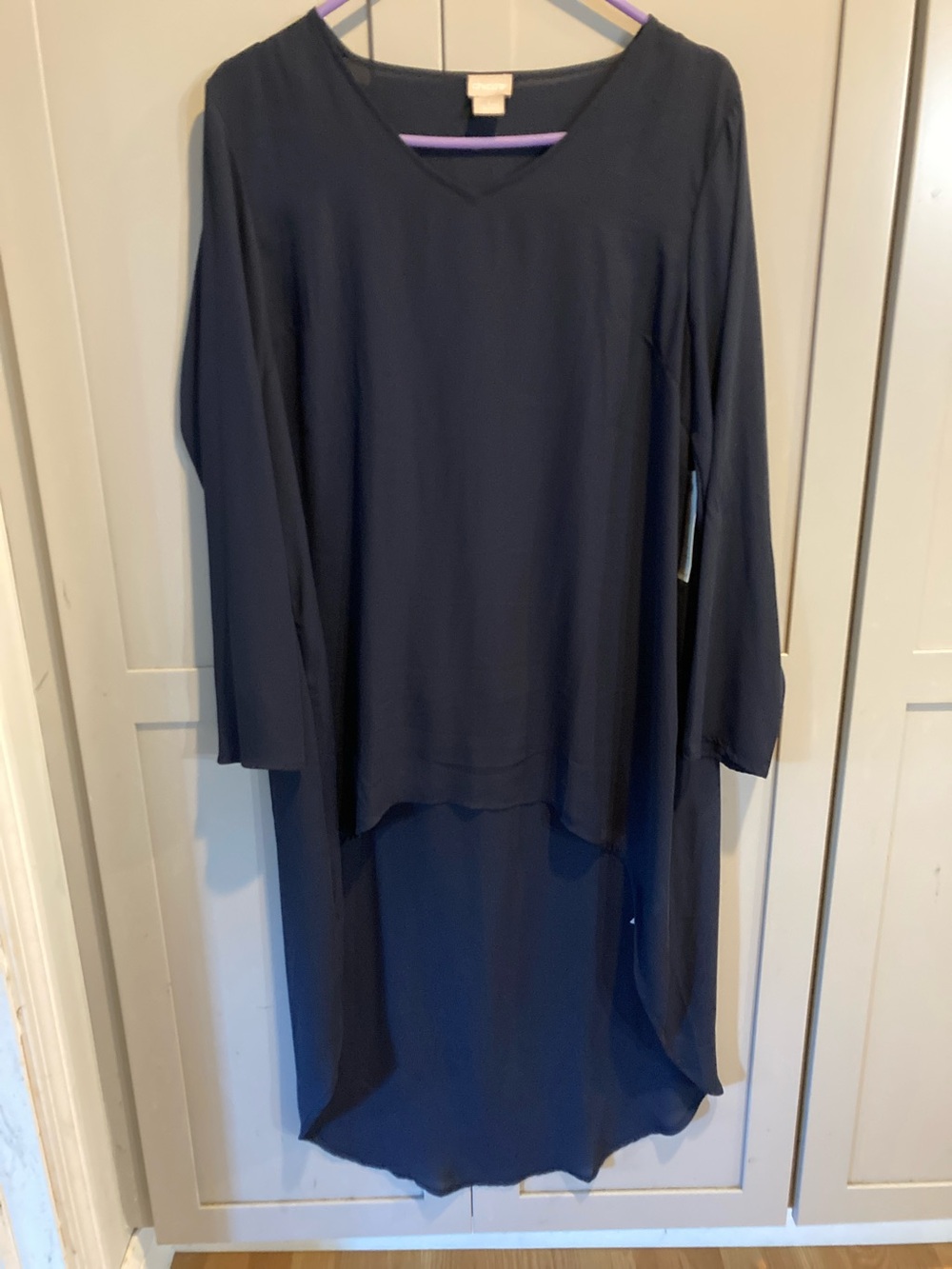 NWT Chico's Navy V-Neck High-Low Tunic